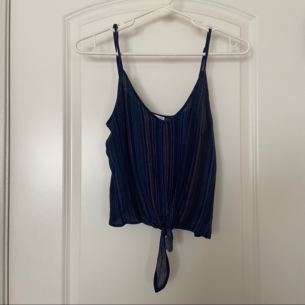 UO striped tie crop tank top